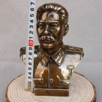 TOP ART Collection -World War II Russia Great leader Stalin Joseph Vissarionovich Marxism-Leninism Retro bronze statue