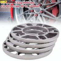 4Pc Universal 10mm Alloy Aluminum Wheel Spacers Shims Plate For 4/5 Stud Wheel 4x100 4x108 4x114.3 5x100 5x108 5x110 5x115 5x120
