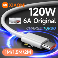 Original Xiaomi 6A 120W 67W Usb Type C Cable Turbo Fast Charging Charger for Mi 13 12 Ultra Redmi K40 Pro Note10 POCO F5 X5 Pro