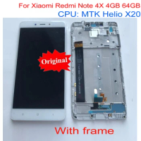 Original Glass Sensor For Xiaomi Redmi Note 4X Pro 4GB 64GB MTK Helio X20 LCD Display Touch Screen Digitizer Assembly with frame