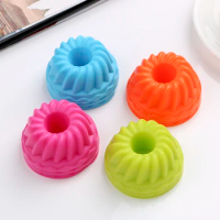 12pcs/set Thread Shape Baking Jelly Mould Non-Stick Silicone Pudding Cupcake Muffin Donut Mold