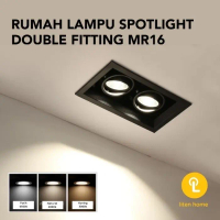 Rumah Lampu Downlight Halogen Double Fitting MR16 LED 7w 7 watt Tusuk