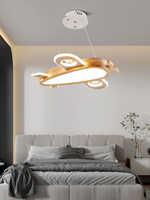 兒童房飛機燈創意個性男女孩臥室燈具北歐木藝卡通房間led吸頂燈