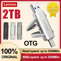 Lenovo OTG USB Flash Drive แบบพกพา USB 3.0ไดรฟ์ปากกาความเร็วสูง USB C Stick 128GB 1TB 2TB Flash USB Memory ของขวัญโลโก้ที่กำหนดเอง