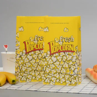100 Pcs Paper Popcorn Bag For Wedding Party Kids Birthday Oil Proof Carton Paper Popcorn Container With Film Food Bag 2 Sizes