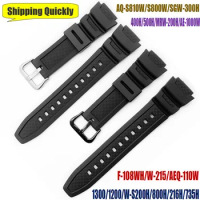 Watch Band Strap AQ-S810W/AE-1000W/W-S200H/F-108WH/AEQ-110W/SGW-300H Bracelet Watchband AE1000W AQS810W AE1200 Watches Wristband