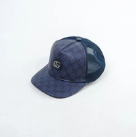 Topi GUCCI GG INTERLOCKING SHW MONOGRAM MESH NAVY CAP 100% ORIGINAL Size XL