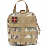 First Aid Pouch Patch Bag Molle Hook and Loop Amphibious Tactical Medical kit EMT Emergency EDC Rip-Away Survival IFAK