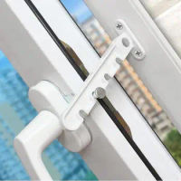 Window Limiter Latch Position Stopper Casement Wind Brace Home Security Door Windows Sash Lock Child Safety Protection