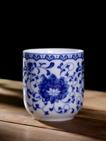 景德鎮陶瓷茶杯家用水杯子青花瓷單杯品茗杯中式古典主人杯大容量
