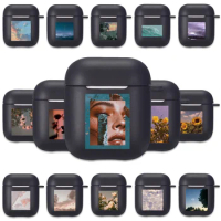 Abstract Art Aesthetic Black Soft Black Case for AirPods 2 1 Silicone Wireless Bluetooth Earphone Box Airpods Cover Funda Capa