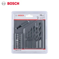 Bosch 15 Pcs Electric Drill Power Screwdriver Tool Set Accessories Suitable for GSR120/140/180Li GSB120/1420/180Li GSB10/BRE