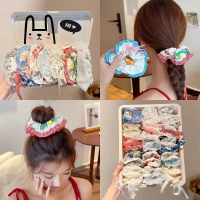 【Scrunchie】Set 7 Dây Buộc Tóc / Cột Tóc Scrunchies To Phồng Đẹp Thời Trang Hàn Quốc - Phụ Kiện Tóc