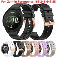 20mm Silicone Strap For Garmin Forerunner 165 245 645 Sports Watchband for Vivoactive 3 5 Venu SQ 2 Plus Smart Watch Band Correa