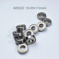 6202ZZ 15*35*11(mm) 1Piece bearings ABEC-5 metal sealing bearings 6202 6202Z 6202ZZ chrome steel bearing