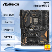 ASRock Z170 Extreme7+ Motherboard Intel Z170 LGA 115 DDR4 64GB support Core i5-6500 i7-7700K cpu PCI-E 3.0 USB3.1M.2 HDMI ATX