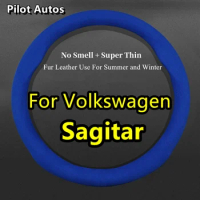 For VW Volkswagen Sagitar Car Steering Wheel Cover No Smell Super Thin Fur Leather Fit 1.6 1.4TSI 1.8TSI 2.0TSI GLI 2012 2013