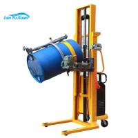 YL450 YL450-1 Walkie Type Semi Electric Drum Stacker 450kg Handling Rotating Elevator Lifter Steel and Plastic Drums with Scale