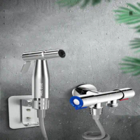 Toilet 304 Stainless Steel Spray Gun Faucet Bidet Nozzle Toilet Toilet Water-Saving Pressurization Universal Flushing Device