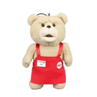 Cute Teddy Bear Ted Plush With Red Apron Fluffy Small Ted Plush Toy Stuffed Animals 8" 20CM Kids Gift