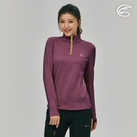 ADISI 女半門襟透氣快乾保暖中層衣AL2221067 (S-2XL)｜內裡鬆餅紋 磨毛 刷毛 彈性 排汗速乾 機能 休閒