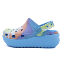 Crocs classic tie dye cutie clog k 卡駱馳 洞洞鞋 防水 中童 水彩藍 R8598 (208083-4KT)