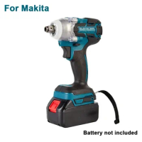 1080Nm Brushless Cordless Electric Impact Wrench 1/2 inch Screwdriver Socket Power Tool Compatible for Makita 18V Li-Ion Battery