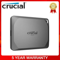Crucial X9 Pro 1TB 2TB Portable SSD Up to 1050MB/s Read PC and Mac Lightweight and Small with USB 3.2 External Solid State Drive