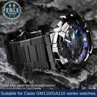 For Casio G-SHOCK GA-2100 GM2100 GM-110 GA110 DW5600 Watch Strap Farm Oak modified stainless steel bracelet 316L Metal Watchband