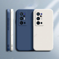 Square Liquid Soft Silicone Phone Case for VIVO X70 Pro X70Pro Plus Pro+ 5G Funda Luxury Shockproof Camera Protection Back Cover