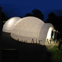 Hot sale Large giant white inflatable dome tent / Large Igloo Inflatable Tent for rental