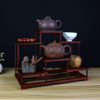 紅木小博古架實木榫卯結構茶壺架紅酸枝多寶閣茶具展示收納置物架
