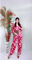 Setelan Tie Dye Piyama Pajamas Kemeja Lengan Panjang