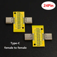 1PCS Type C 24Pin Female to Female Test Board USB 3.1 24P Adapter Board PD Fast Charge Extension Data Cable