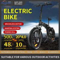 DOGEBOS Electric Bike 500W Adult Foldable Bicycle 48V 10.4AH Removable Battery Max Speed 40KM/H 20 Inch Tire Mountain E-bike