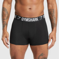 กางเกงชั้นในผู้ชาย Gymshark ผ้าฝ้าย, กางเกงเอวต่ำทรงขาสั้น, กางเกงออกกำลังกายฟิตเนส Shark Muscle แห้