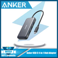 Anker A8321 Premium 4-in-1 USB C Hub Adapter with 60W Power Delivery 3 USB 3.0 Ports for MacBook Pro