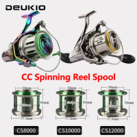 DEUKIO CC8000/10000/12000 Metal Spool Spinning Fishing Reel DIY Spare Spool Fishing Accessories Tackle