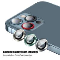 Camera Protector Protective Glass Alloy Metal Ring Camera Len Cover for iPhone 12 Pro Max Tempered Glass for iPhone 11 Pro