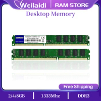 10Pcs DDR3 2GB 4GB 8GB Memory Ram DDR3 1333 1600MHZ DIMM PC3-10600 Desktop Memoria Non-ECC Unbuffered Intel and AMD Compatible