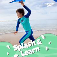 【SPEEDO】男孩 防曬長褲Splash ＆ Learn(鈷藍/北極藍)