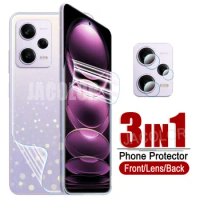 3IN1 Full Cover Hydrogel Film For Redmi Note 12 Pro Plus Speed 12Pro Note12Pro 5 G Water Gel Phone Screen Protector Camera Lens