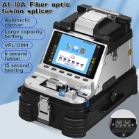 Free shipping original AI-10A fusion splicer machine automatic fiber cleaver 6 Motors with vfl power meter tool kits