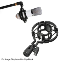 Universal Professional Condenser Microphone Mic Shock Mount Holder Studio Recording Bracket For Large Diaphram Clip Black