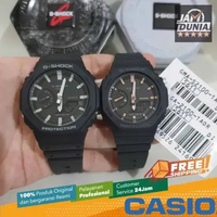 JAM COUPLE CASIO ANALOG DIGITAL ORIGINAL BLACK CASIO G-SHOCK GA-2100-1A GMA-S2100-1A GSHOCK GA 2100 