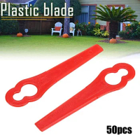 50Pc Plastic Blades For KULLER OZITO Grass Trimmer Lawn Mower Brush Cutter Head Blade Garden Electric Brushcutter Spare Part