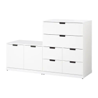 NORDLI 抽屜櫃/8抽, 白色, 160x99 公分