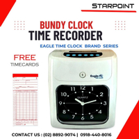 Eagle Time Clock w/ free 100pcs Timecard |   Bundy Clock |   Time Recorder machine |   Bandi.