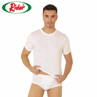 RIDER Kaos Dalam Pria Katun R 223BP Putih Round Neck