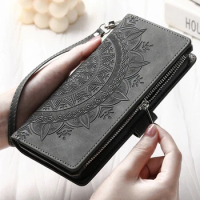 Emboss Leather Wallet Case For OPPO Reno 10 Pro 8 7 6 5 Find X5 X3 Lite NEO X7 Ultra Luxury Flower Magnet Flip Book Cover Funda